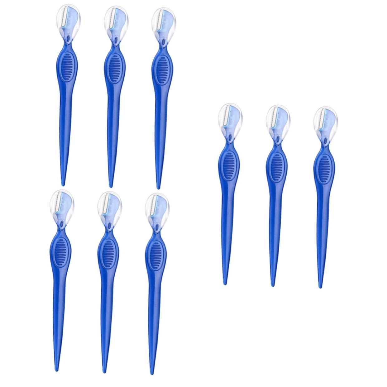 PLAFOPE 3sets Sturdy Eyebrow Razors Eyebrow Trimmers Beauty Makeup Kit Travel Size for Ladies 3pcs*3