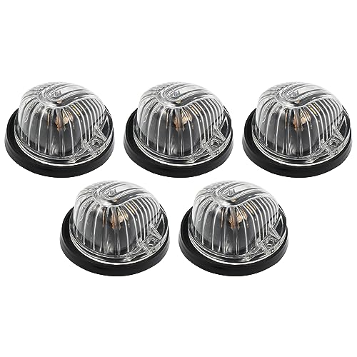 X AUTOHAUX 5pcs Top Cab Marker Light Roof Running Lamps Clear Covers Lens Yellow LED Light for Chevrolet C30 C20 K30 K20 1977-1986 for GMC C1500 1979-1984 1986