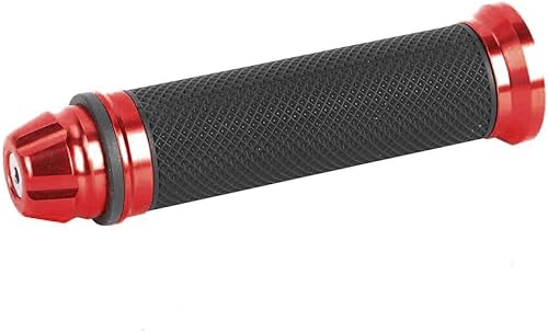Miniatura 9 de Ymiko Manillar de motocicleta, manillar de goma de aluminio CNC para motocicleta, compatible con manillar de 78, bicicleta (rojo)