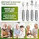 Parkinson Besteck, Adaptives Besteck Set, Biegsames Besteck- Tragbare Utensilien Bestecke, Bestecks fuer Parkinson Senioren Behinderte, Behinderten Esshilfen Bestecks Rutschfeste Griffe (grau 4)
