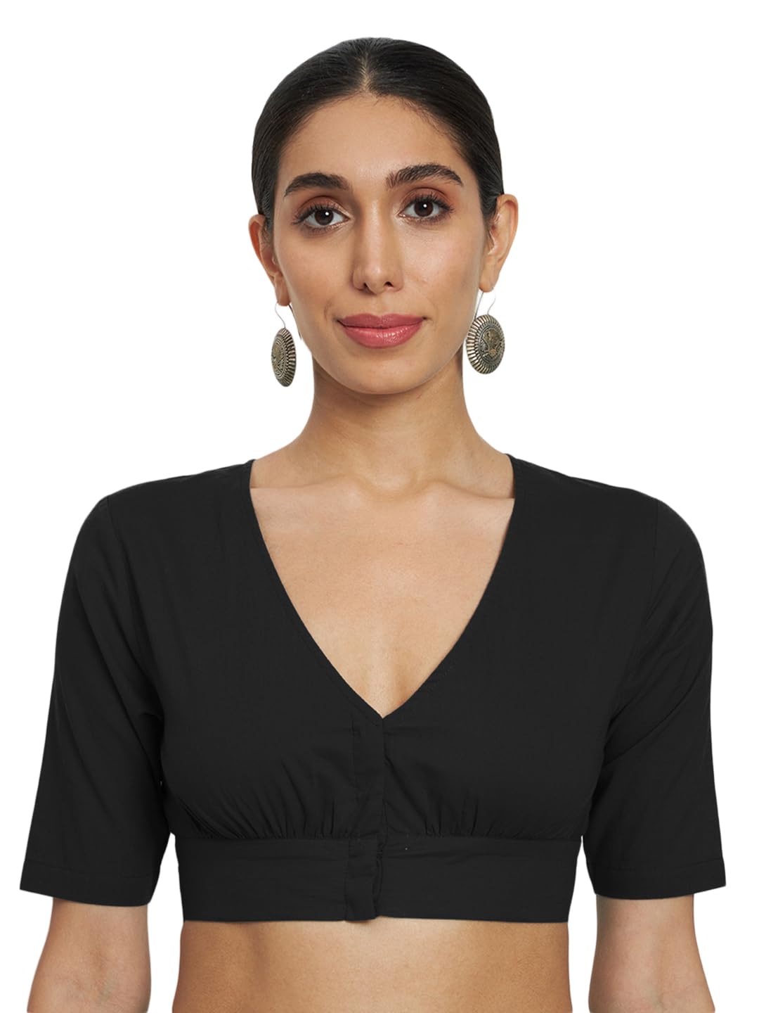 Women's Graceful Pleat V Neck Blouse