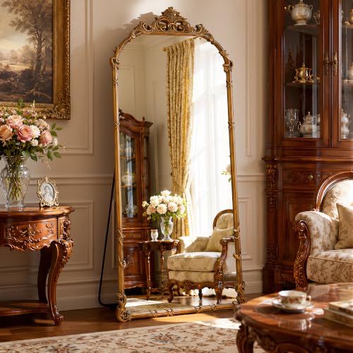 ZENOMIRRIS 71"x32" Large Arched Mirror Full Length Ornate Statuary Bronze by ZENOMIRRIS - Used condition - Image 2