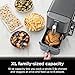 Ninja Air Fryer, 10QT DoubleStack XL 2-Basket, Compact Design, Cooks 5lb Whole Chicken, Feeds Up to 8 People, 6-in-1 Air Fryer, Roast, Bake & More, Easy to Clean, Dishwasher Safe Parts, Grey, SL401