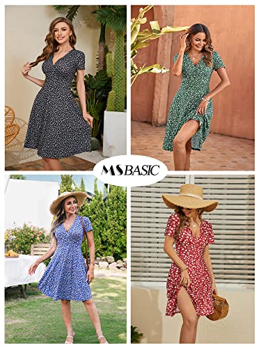MSBASIC-Womens-Spring-Dress-for-Women-2023-Short-Sleeve-Unique-Cross-Wrap-Casual-Midi-Sun-Dresses