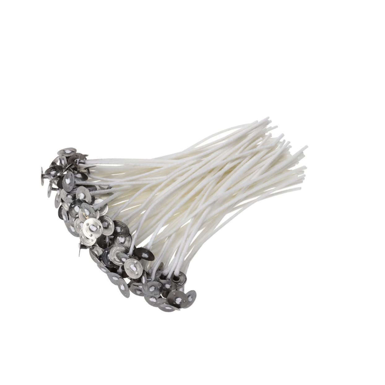 Holibanna 100pcs Candle Wax Wick Candle Wax and Wicks Kit Candle Wick Holders Candles Making Low Smoke Candle Wicks Cotton Candle Wicks Cotton Core White