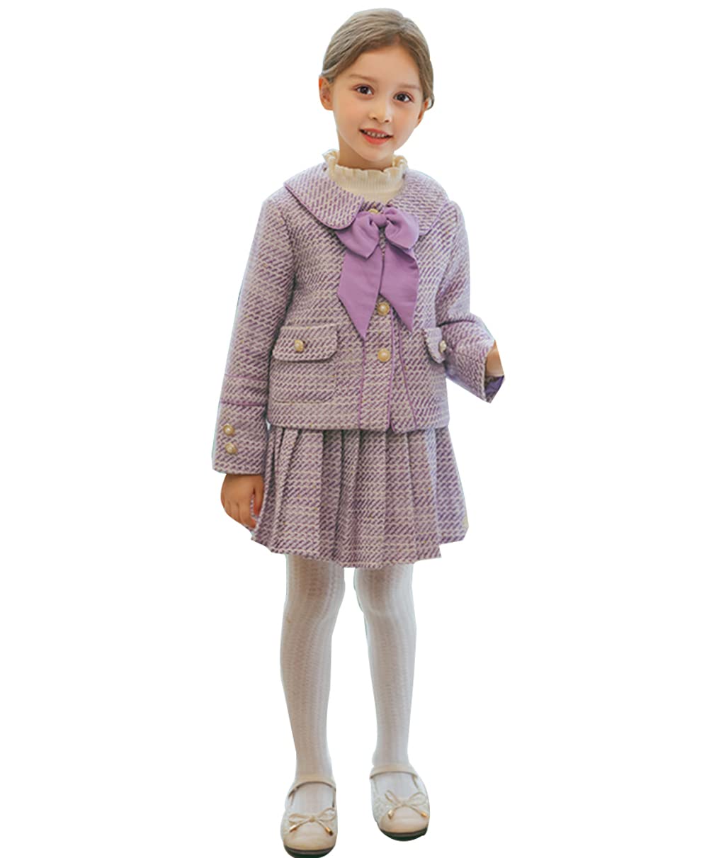 [Emfay] 子供ドレス 女の子 入学式 卒業式 結婚式 発表会 入園式 卒園式 スーツ 3点セット