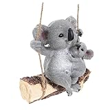 Yardenfun Koala-gartenfigur Aus Kunstharz Graue Dekoration Für Outdoor-schmuck Originelles Gartenornament Für Hofdekoration