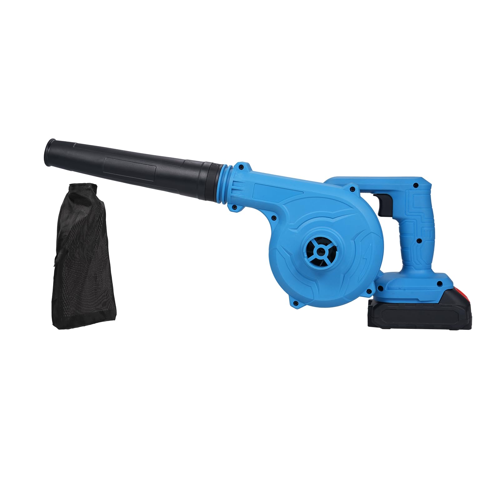 Soplador de Hojas eléctrico inalámbrico, batería de 20 V 2,0 Ah y Cargador, soplador de Hojas Ligero con batería de Velocidad Variable para Limpieza de Patios, Cuidado del césped, (Enchufe Europeo y