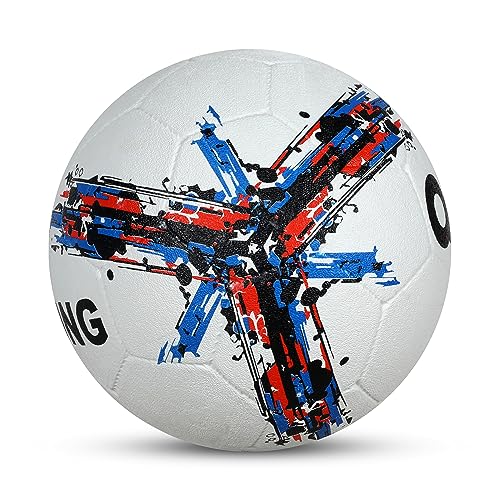 Image of Aivin Strong Football Size 5 with Ball Pump Rubber Moulded Soccer Ball