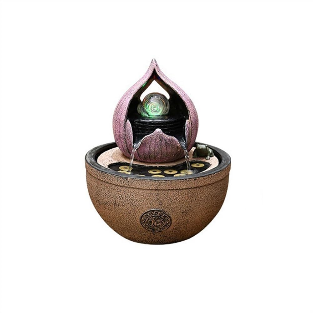 Desktop fountain Home Living Room Circulating Water Business Gifts Streaming Ornaments Attract Wealth Simple Feng Shui Ball Desktop Fountain Desk waterfall decor
