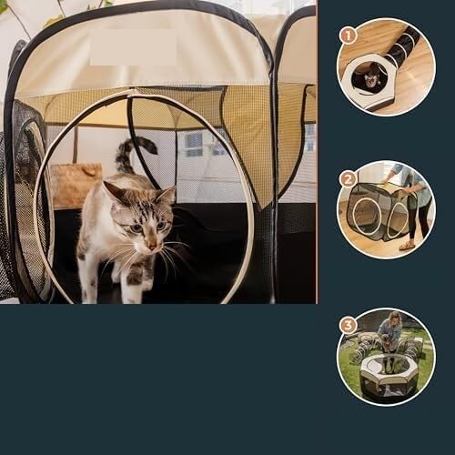 Exquisite Connectable Cat Tunnels and Artificial Pet Enclosures, Suitable for Indoor Pet Cats and Dogs