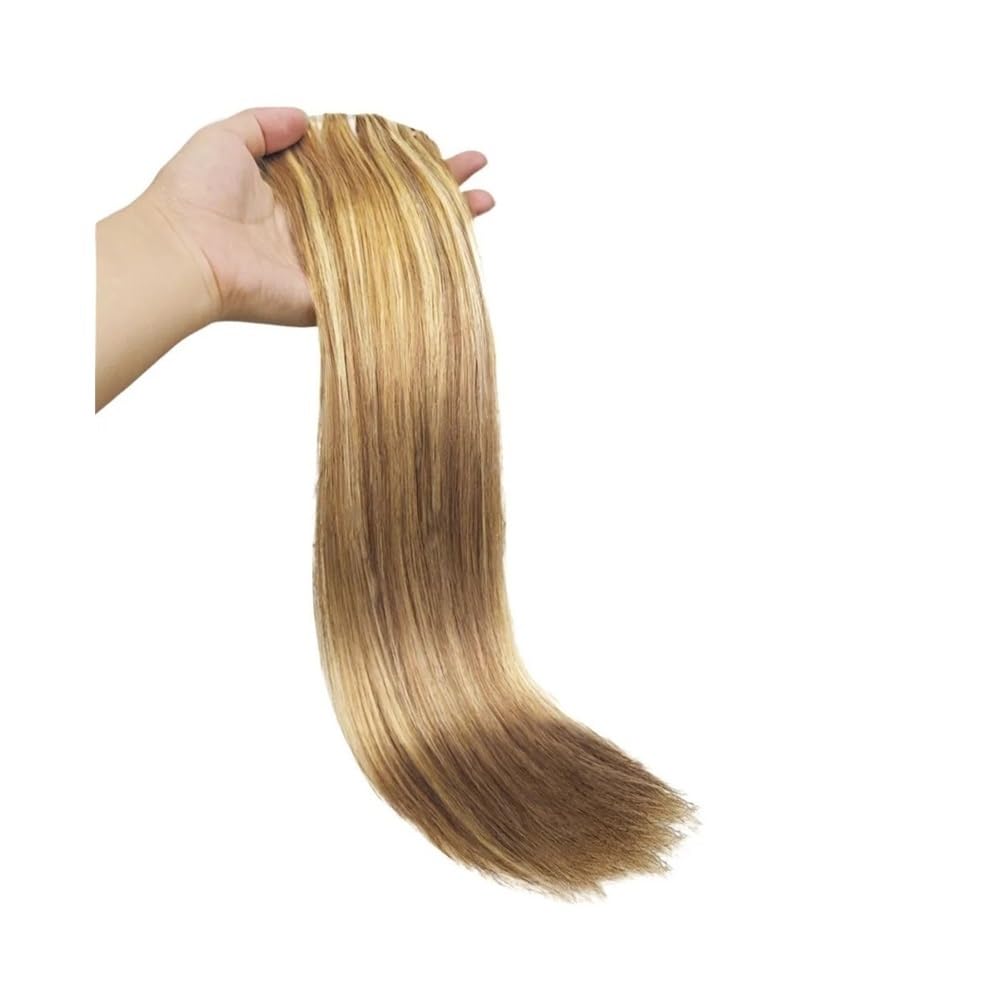 Postiches pour femmes Extensions de cheveux lisses à clipser, lot 18 clips, double trame 120 g, humains vierges, couleur noire naturelle Postiche chignon décoiffé(P8-613,24inches)