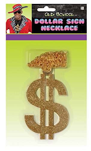 Collier Old School Dollar Sign cadeau original pour passionné de culture rétro