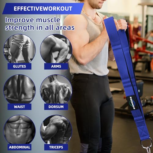 KONGISS Tricep Rope Cable Attachment Handles,Triceps Extension Straps Gym Equipment,Tricep Pull Down Rope for Push Downs, Crunches, Face Pulls for Gym & Home-Blue