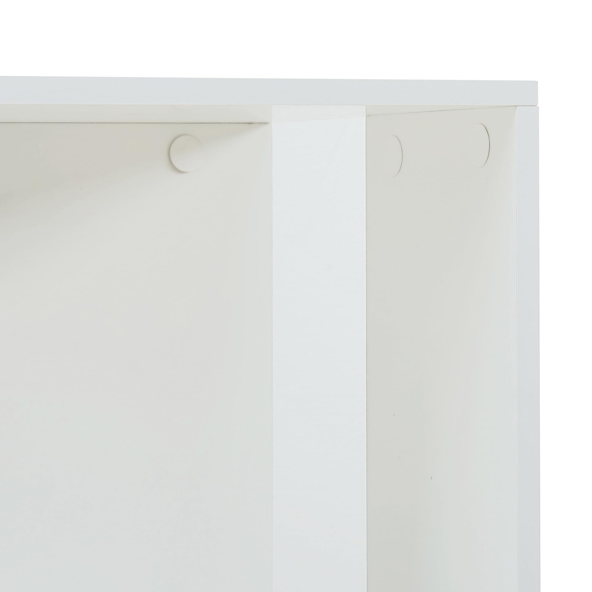 [en.casa] Libreria Girevole per Cameretta Scaffale Rotante per Bambini a 3 Livelli Mobile Espositore Porta Libri con Scomparti 109 x 34 x 34 cm - Bianco