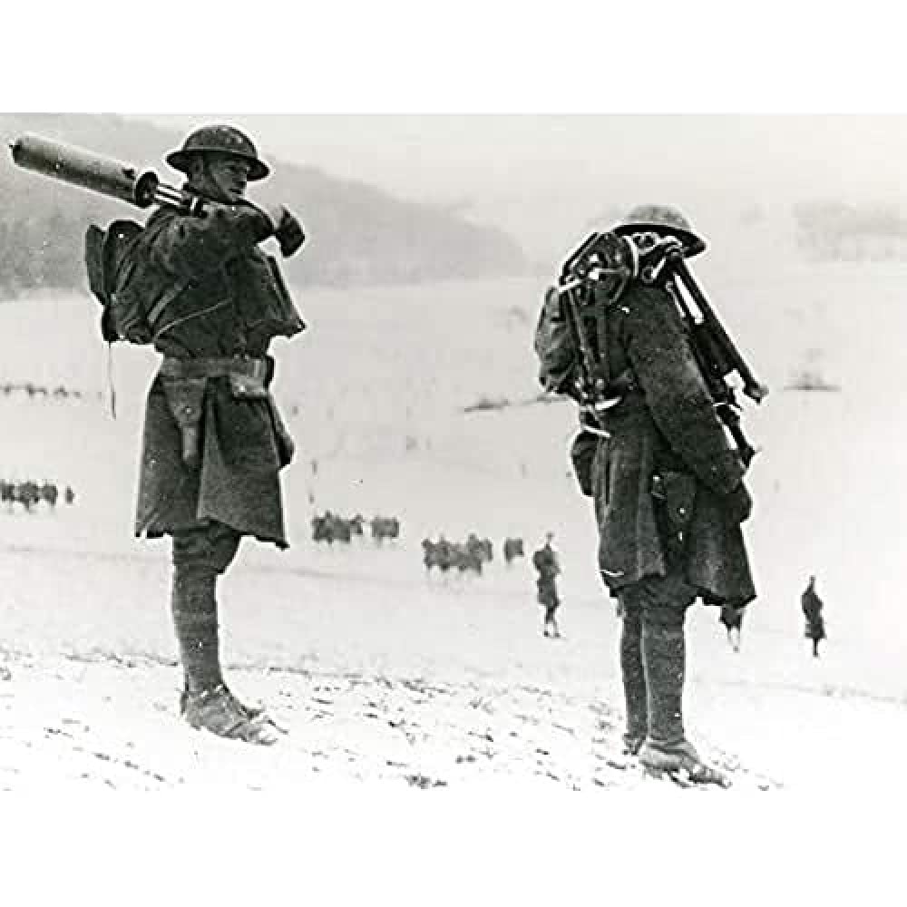War WWI USA Marine Corps Machine Gun Crew 1917 Photo Unframed Wall Art Print Poster Home Decor Premium