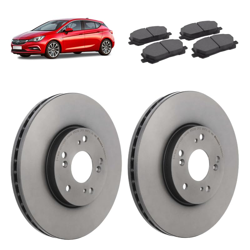 Kit dischi 299mm e pastiglie freno anteriori compatibile con Opel Astra j 2009-2015