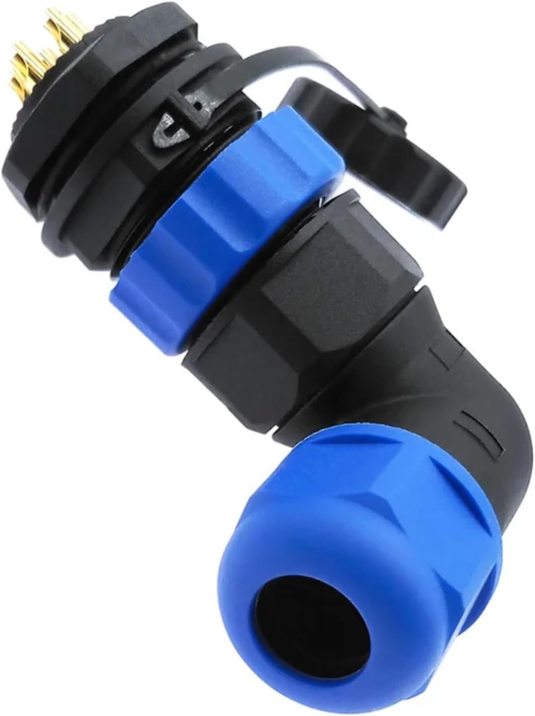 SP20 90 Degree Elbow Connector 2pin 3/4/5/6/7/8/9/10/12/14Pin IP68 Industrial Power Angle Connectors 1Pcs(7 pin)