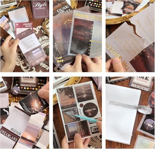 Image of RANDEN Traveler Journaling Kit, 346PCS Vintage Scrapbook & Stationery Set with Aesthetic Stickers, Ephemera Pack and Journal Supplies for Bullet Journals, Planners, Albums & Creative Crafts (Traveler)