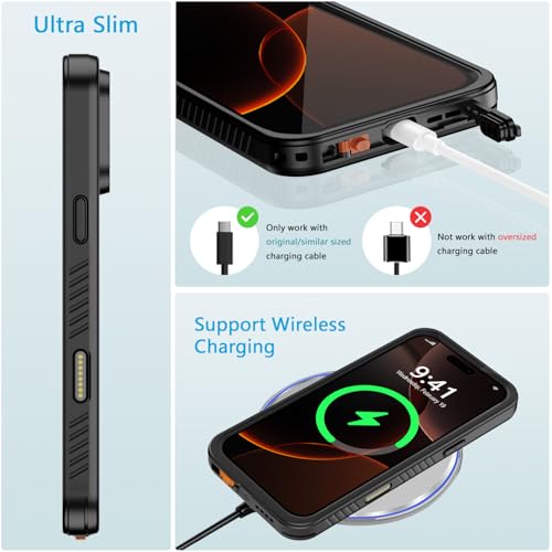 Coque étanche iPhone 16 Pro Max anti-rayure écran intégré noir - 7