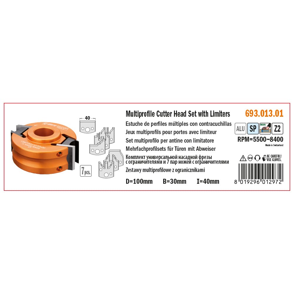 CMT ORANGE TOOLS Aluminium-Multiprofilset 7-teilig D=100x40 F=30