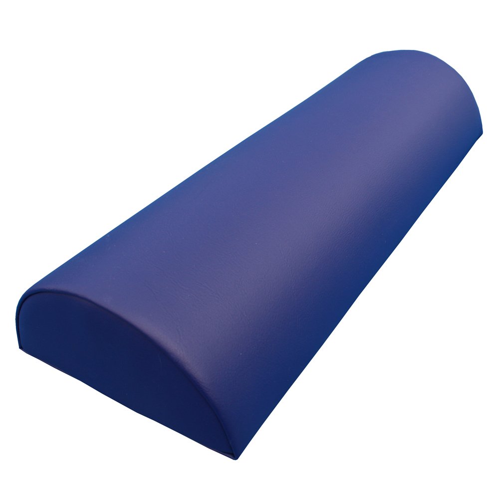 Medio rollo acolchado de apoyo Fulcio621 (60 x 20 x 10 cm), original en Skai azul zafiro