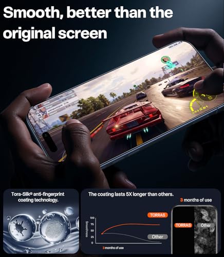Image of TORRAS for iPhone 17 Pro Max Screen Protector | Mil-Grade Shatterproof Screen Guard