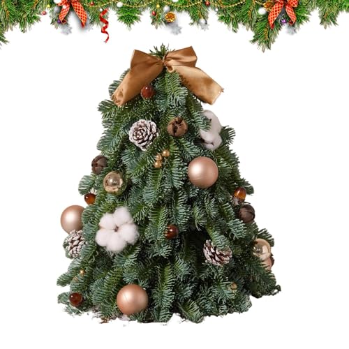 Árbol de Navidad de mesa realista con vegetación artificial frondosa para interiores 2