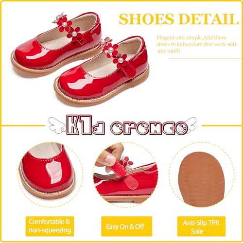 Image of Kiderence Toddler Girl Mary Jane School Uniform Dress Shoes Oxford Flats