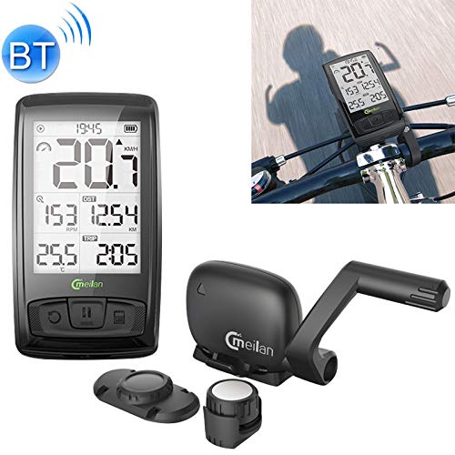 Bicicleta De Los Odómetros Computadora De La Bicic MEILAN M4 IPX5 Impermeable Bluetooth V4.0 Inalámbrico Bici De La Computadora De Ciclo Cronómetro Velocidad Velocímetro Cuentakilómetros Sensor De Cad