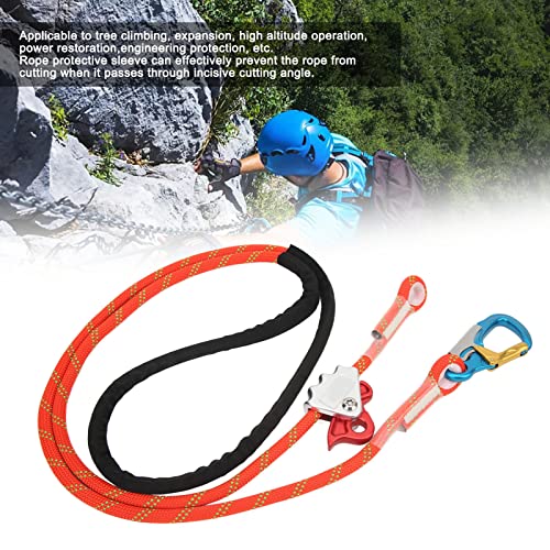 Image of Estink Climbing Safety Lanyard, Adjustable Positioning Fall Protective Rope Safety Cord Lanyard Professional Safety Belt Rope Tree Climbing Lanyard for High Altitude Trees Climbing Engineering