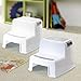 CUSFULL Dual Height Two Step Stool for Kids, Toddler's Stool for Potty Training and Baby Exercise Two-Step Design Non-Slip and Safety (White)