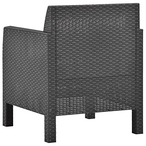 RONGQI 3-TLG. Garten-Lounge-Set mit Kissen, Gartenlounge, Balkon Möbel, Terrassenmöbel, Lounge Gartenmöbel Set… – Bild 7