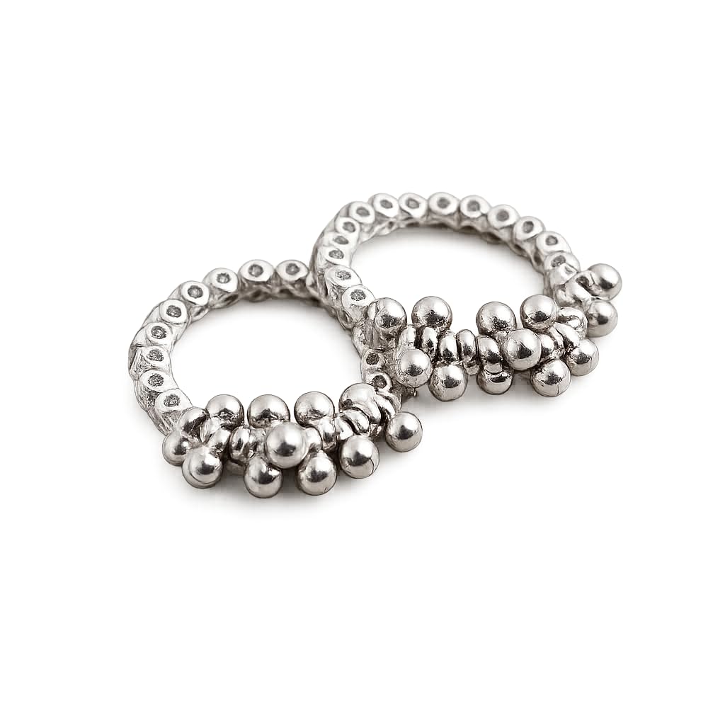 Adjustable Silver Finish Traditional Toe Rings for Women & Girls-picture-53