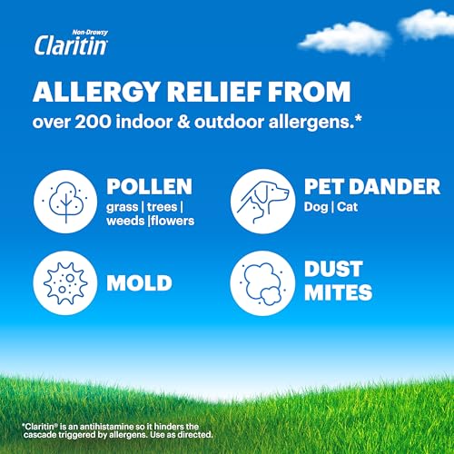 Image of Claritin Liquid, Allergy Medicine for Adults, 24-Hour Non-Drowsy Loratadine 5mg, Antihistamine, Cooling Honey Flavored, 8 fl. oz (Pack of 2)
