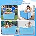 FHTONGE 49Gal/186L Collapsible Extra Large Dog Bathtub with Drainage, Thicken Portable Shower Bucket for Big Dog Indoor/Outdoor Bathing Camping, Freestanding Surround Pet Large Soaking Barrel Bule