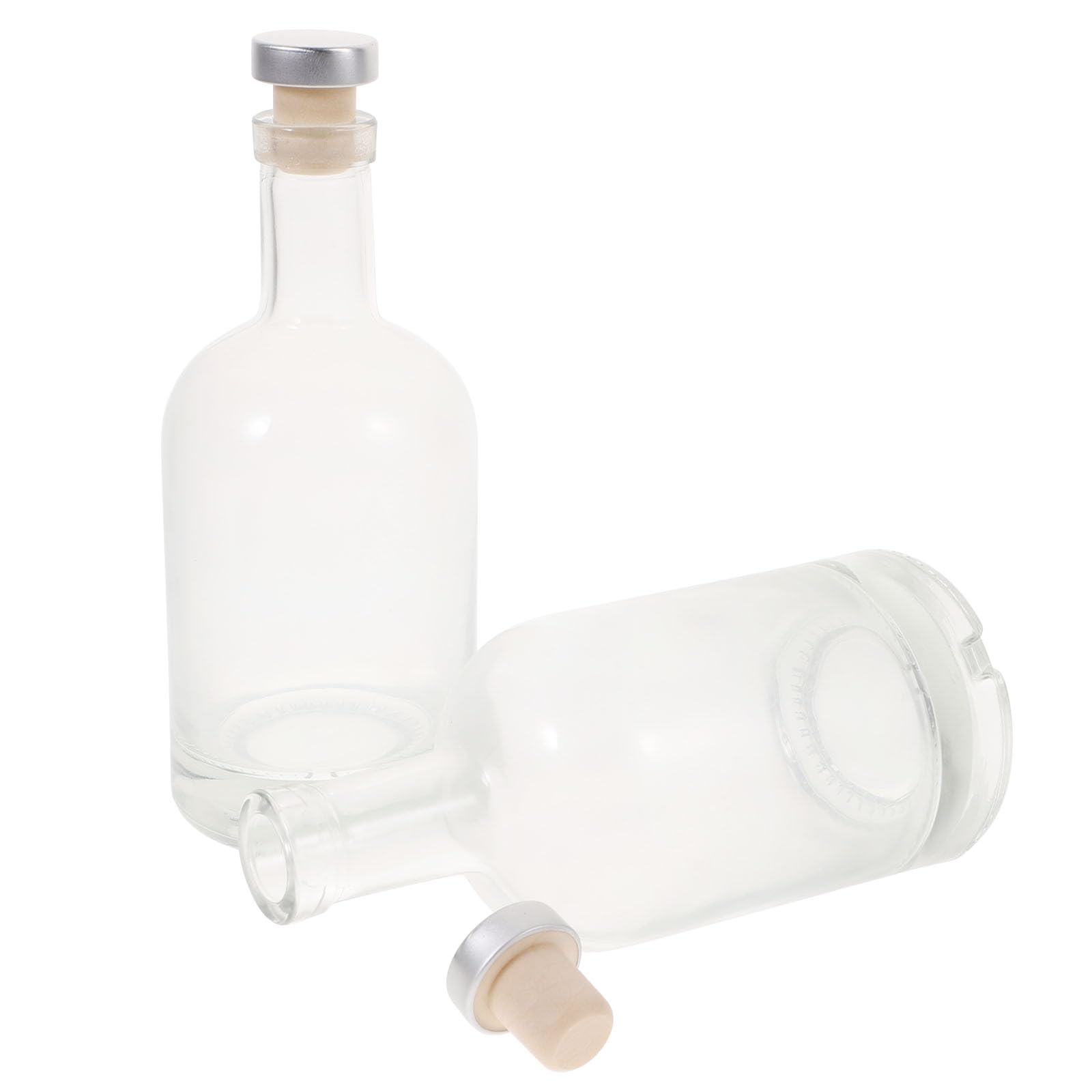 2 Stück-Pack Wodkaflaschen aus Glas, 375ml, Dickwandig, Transparent
