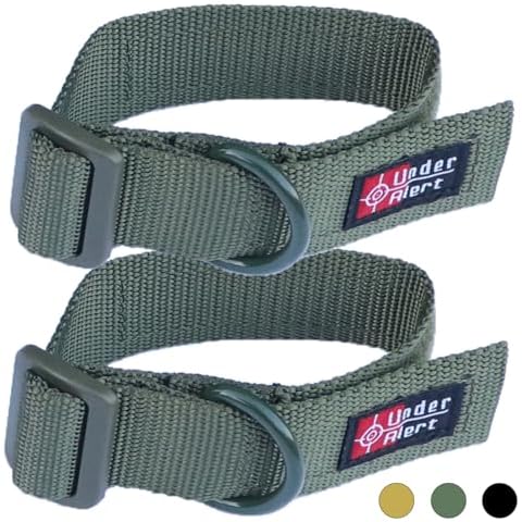 UnderAlert Buttstock Adapter with Metal D Ring and Touch Fastener, Sling Adapter Replaces The Swivel Mount on Stock, Wear Resistant Strap Easy to Maintain (2 Pack) (Army Green) Cover