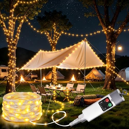 Joomer Camping String Lights, 33FT 100LED Rechargeable...