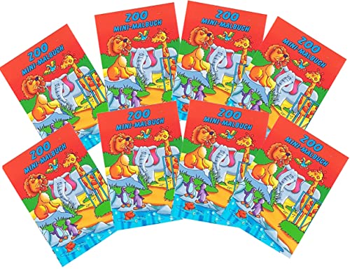 Libetui 8 libri da colorare per bambini, libro da colorare con animali, animali, per bambini, a tema zoo, pensierino, compleanno per bambini, regali di compleanno, matrimonio