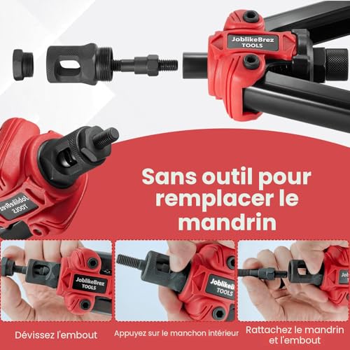 Pince a insert filete pour fixer solidement sans foirer les pas de vis - 5