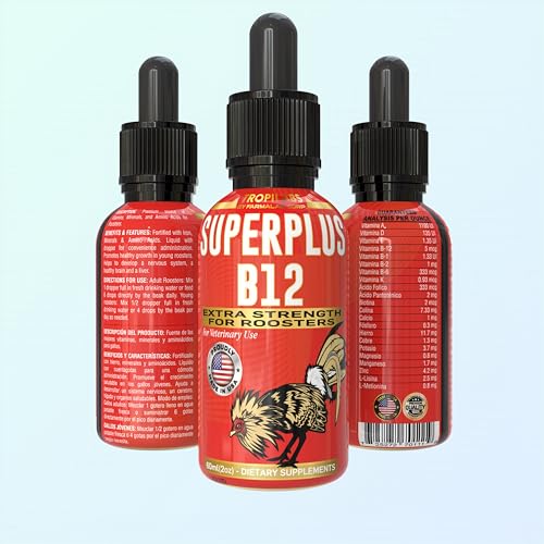 Farmalab Veterinary Super Plus Superplus B-12 Extra Strength for Roosters Superplus para Gallos Birds Poultry Gamefowl