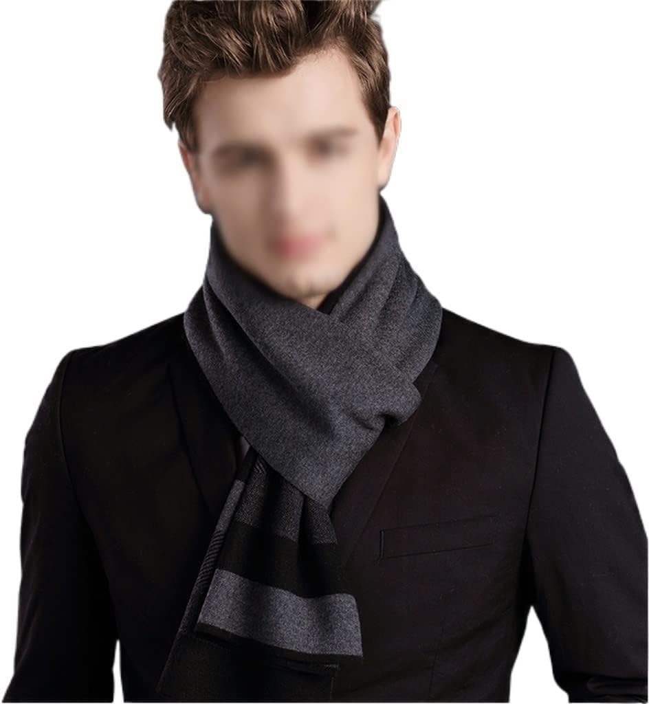 JSEIAJB For Men In Autumn And Winter Versatile Scarf Casual Stripe Gift Wool