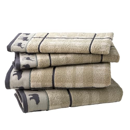 SKL Home Grand Teton Bath/Hand Towel Set-4pc, Taupe