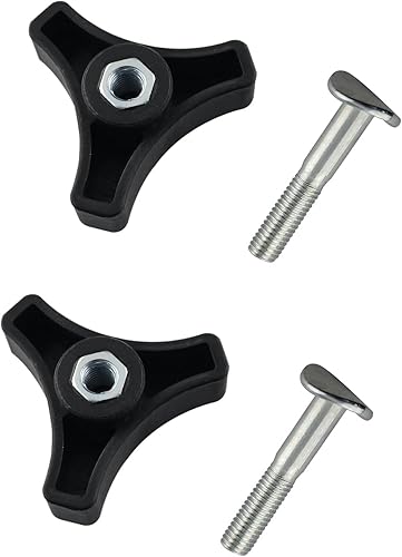 2 juegos de piezas de repuesto de perno de tornillo de tuerca de mariposa triangular para máquina cortadora de césped