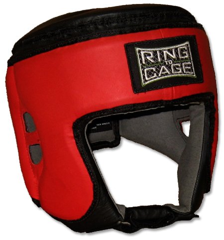 Muay Thai Competition Headgear - RED - for Boxing, Muay Thai, MMA, Kickboxing-Large