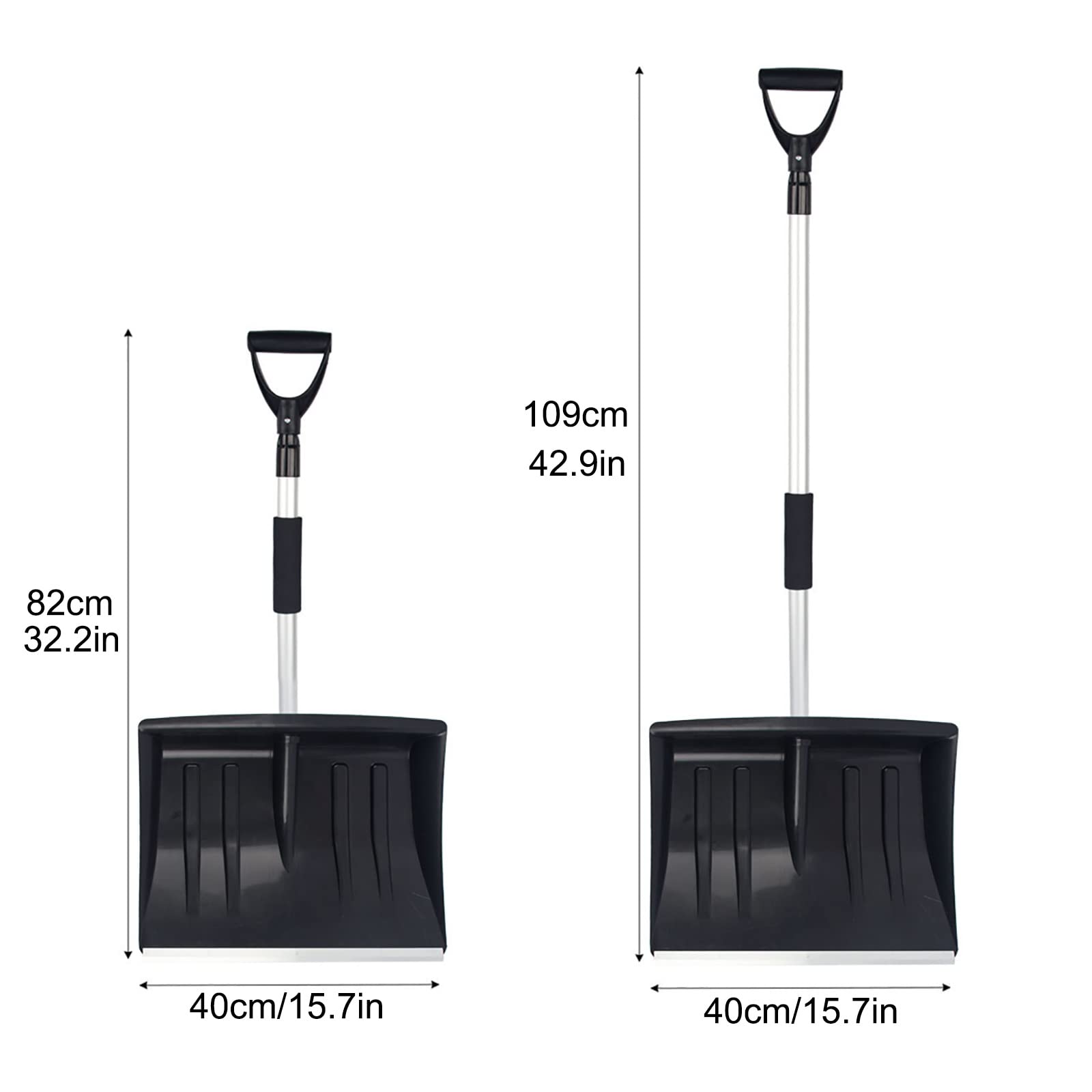 Pelle à Neige Portable, Neige-Pelle D'urgence Compacte Portable Détachable, Pelle à Neige à Lame En Poly, Poignée Ergonomique Détachable en D, Parfaite pour L'allée de Voiture, Activités de Plein Air