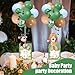 Lenwen 6 Sets Baby Letter Boxes Decorations Table Centerpieces for Baby Shower Gender Reveal,Bear Stuffed Animals Balloon with Stand Plush Toy Boxes for Birthday Party Wedding (Jungle Animals)