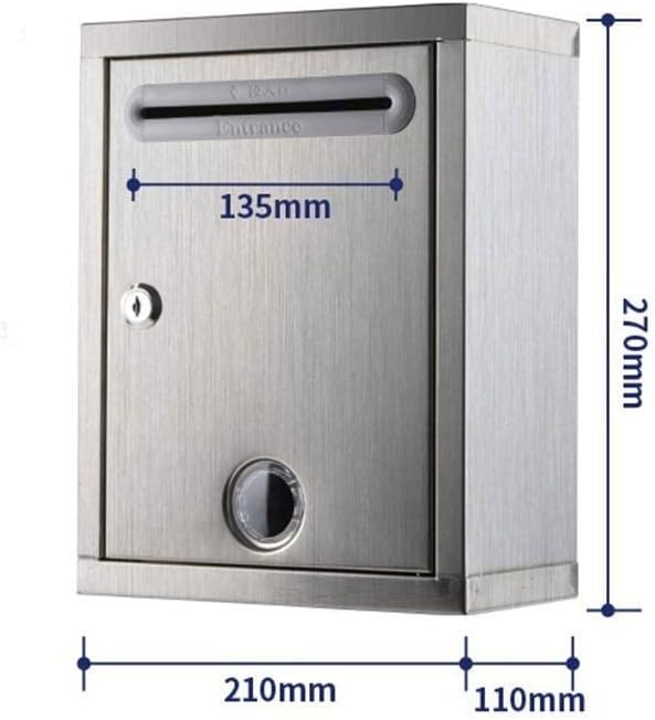 HBJWOV Rust & Weather Proof Vertical Wall Mount Locking Outside Mailboxes with Residential Mailbox Key, White