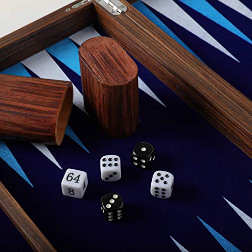 HOLYKING Backgammon Set with Travel Carrying Case for Kids and Adults- 19\" x 15\" Wooden Classic Board Game Case